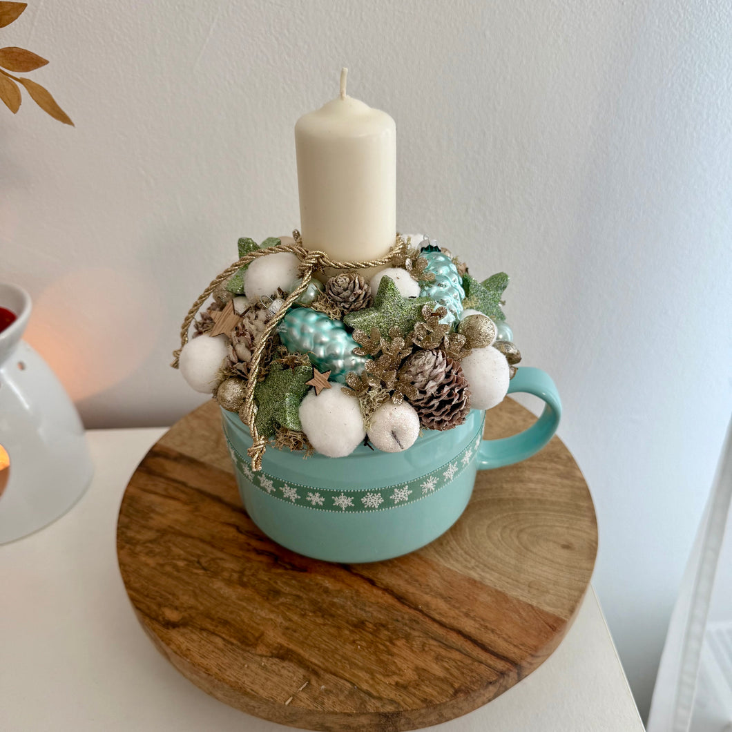 Menta bögrés karácsonyi dísz